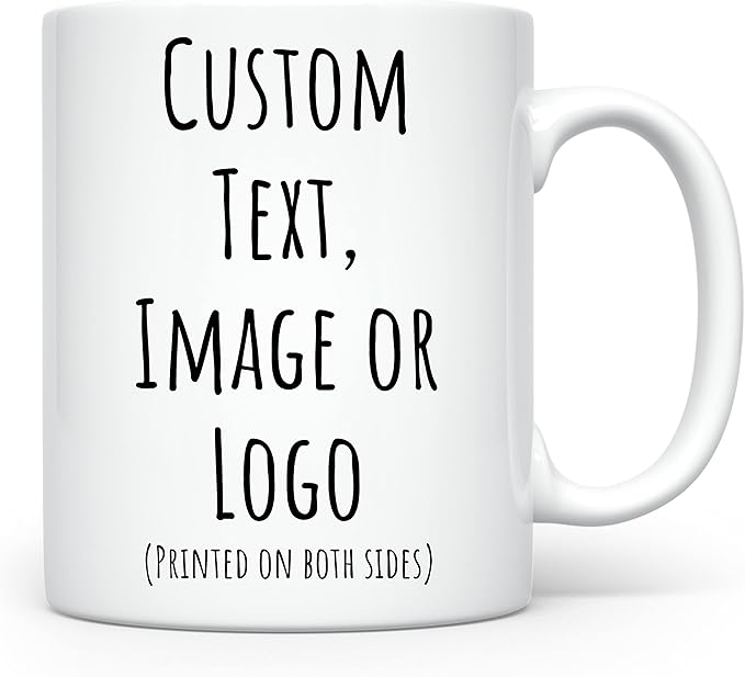 71VpzThSD6L._AC_SX679_ Personalized Coffee Mug |Bundle of 10 Product| Custom Photo, Logo & Text Ceramic Mug | 11oz Customized Coffee Cup | Unique Gift for Family, Friends & Businesses - Image 1